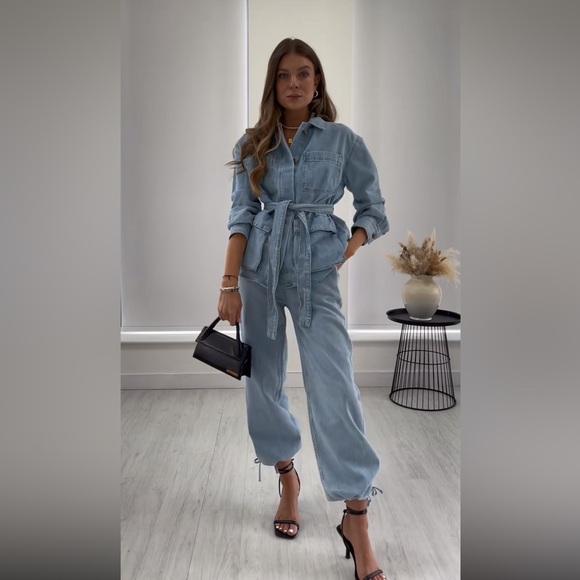 Zara Light Blue Jean Jacket - Picture 1 of 12